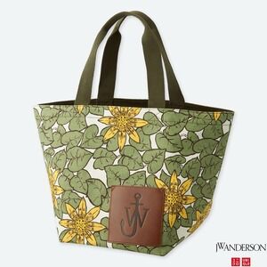 Uniqlo Green and Yellow Floral Tote Bag